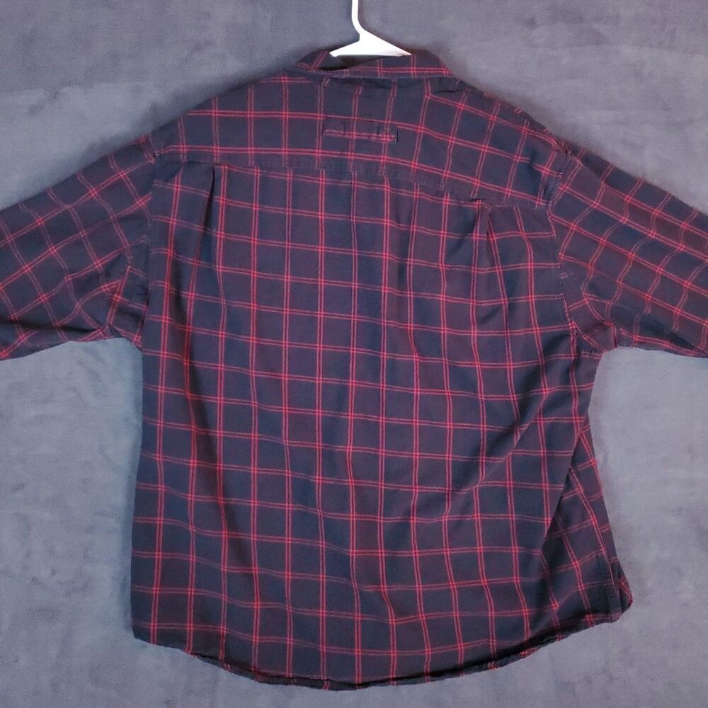 Duluth Trading Shirt Mens XL Black Red Plaid Flannel Heavy Shacket Pocket - Picture 11 of 14